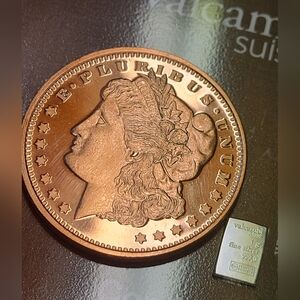 Bundle Copper & Silver - Morgan - 1 Oz .999 Fine Copper & 1 G .999 Silver Bundle